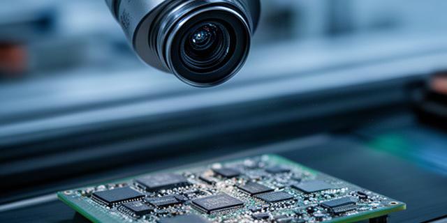Telecamera industriale per il controllo visivo di componenti elettronici